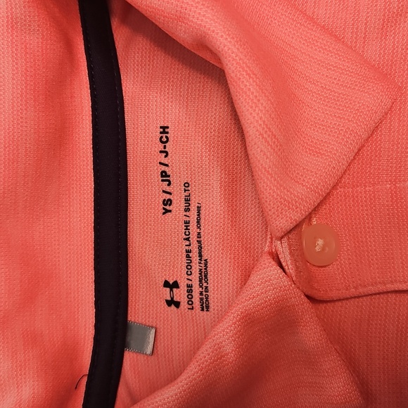 Under Armour Boys' Pink Performamce Polo Shirt - Picture 3 of 5